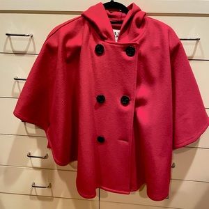 Red Pea Coat Cape